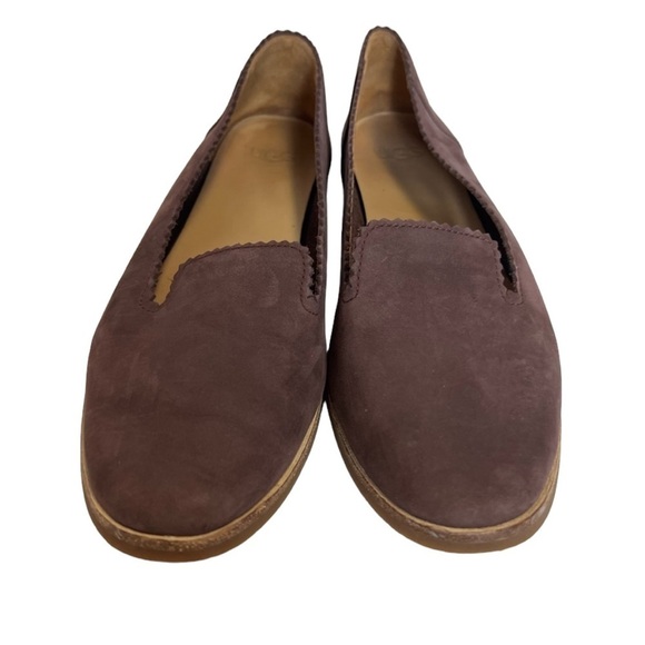 UGG Vista Driving Moccasins Flats Size 8 In Burgundy Plum — Gently Worn - Picture 2 of 6